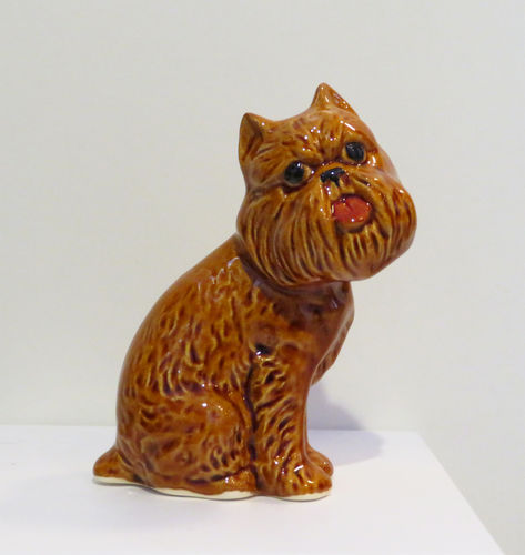 Griffon Bruxellois Red Dog Statue