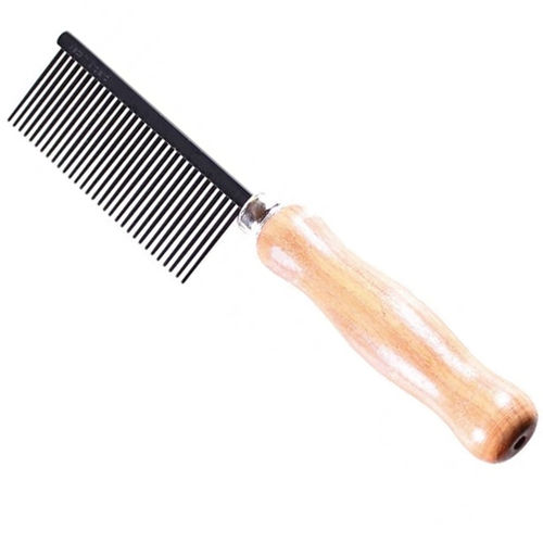 HPP Anti-Static Comb Medium With a Wooden Handle