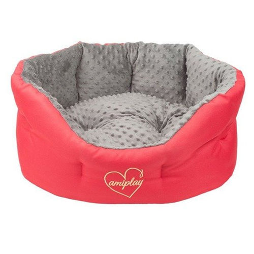 Amiplay Colosseum Babydoll Dog Bed Red / Gray