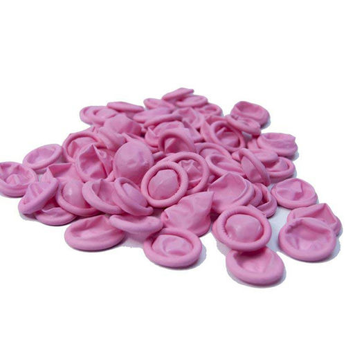 GroomStar Finger Condoms White 100 pcs Pink