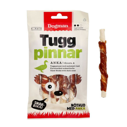 Dogman Chews Duck 6pcs White S 12cm